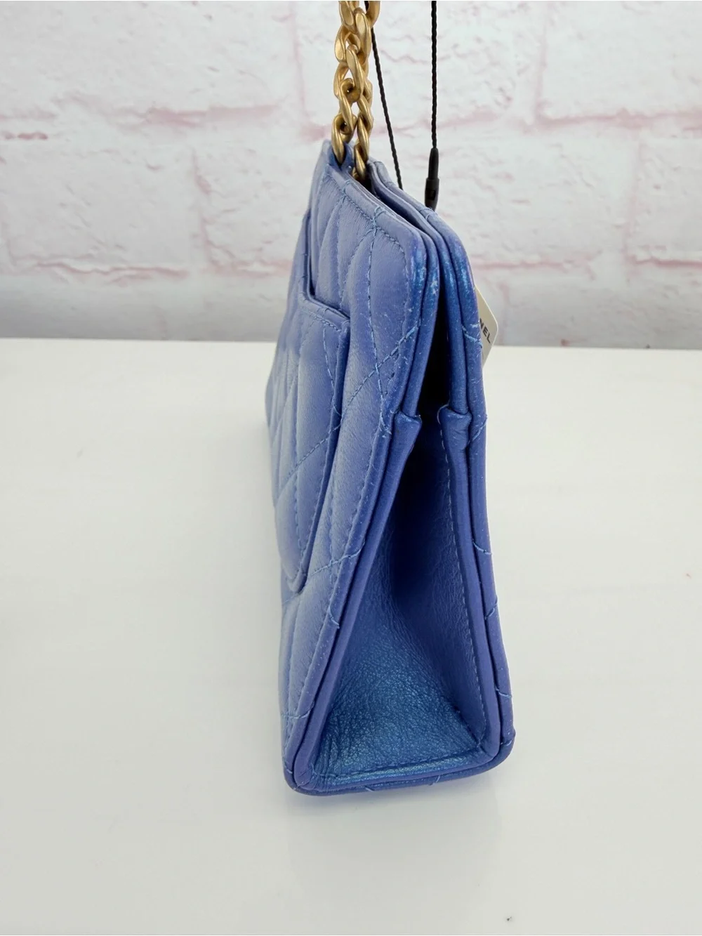Chanel Evening by the Sea Blue Quilted Clutch Bag